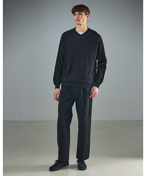 ABAHOUSE / アバハウス ニット・セーター | WOOL MIX ブークレーＶネックニット | 詳細24