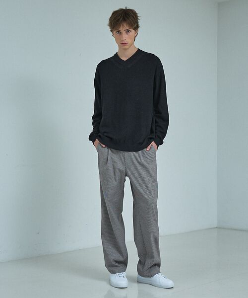 ABAHOUSE / アバハウス ニット・セーター | WOOL MIX ブークレーＶネックニット | 詳細28