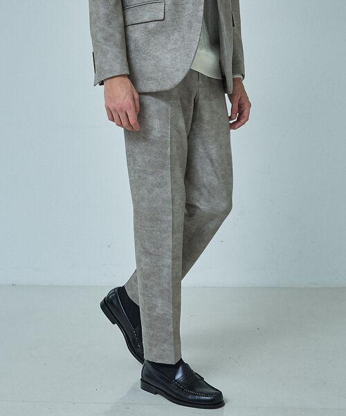 ABAHOUSE / アバハウス スラックス・ドレスパンツ | 【セットアップ対応】Down Fabric フェードスエード イージースラックス(ベージュ)