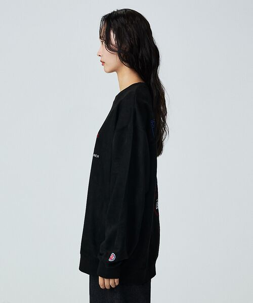 ABAHOUSE / アバハウス スウェット | 【YOIDORE/ヨイドレ】酒愛好家スーベニア刺繍フェイクスウェードクルー | 詳細11