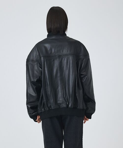 ABAHOUSE / アバハウス ブルゾン | 【TOWNCRAFT/タウンクラフト】Leather Derby Jacket | 詳細6