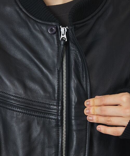 ABAHOUSE / アバハウス ブルゾン | 【TOWNCRAFT/タウンクラフト】Leather Derby Jacket | 詳細9