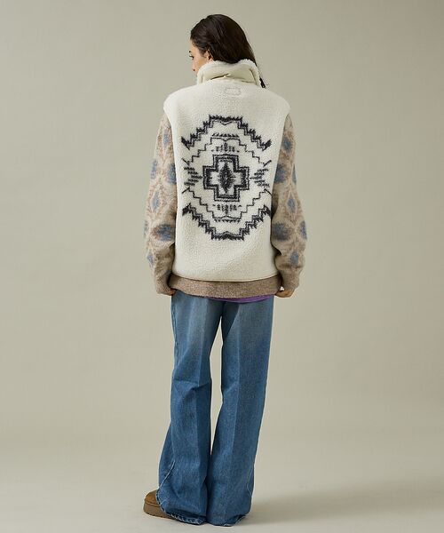 ABAHOUSE / アバハウス ブルゾン | 【PENDLETON/ペンドルトン】Jaqared Boa Stand Vest | 詳細1