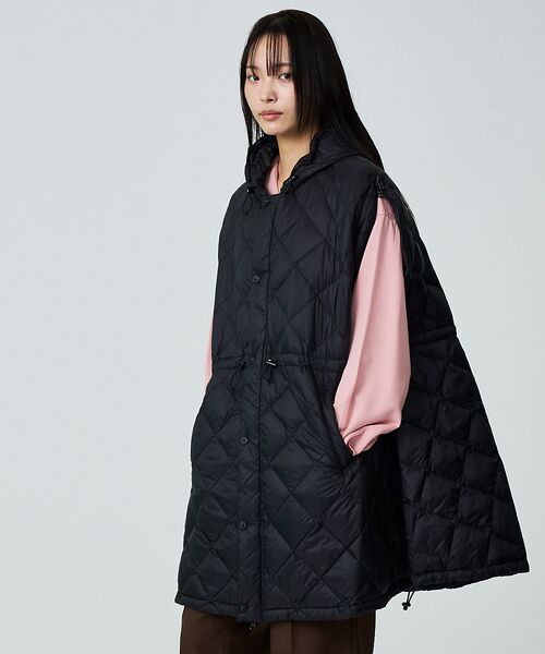 ABAHOUSE / アバハウス ダウンジャケット・ベスト | 【TAION / タイオン】ポンチョ型ダウン/ケープ/ダウン/フード付き/収納ポ | 詳細1