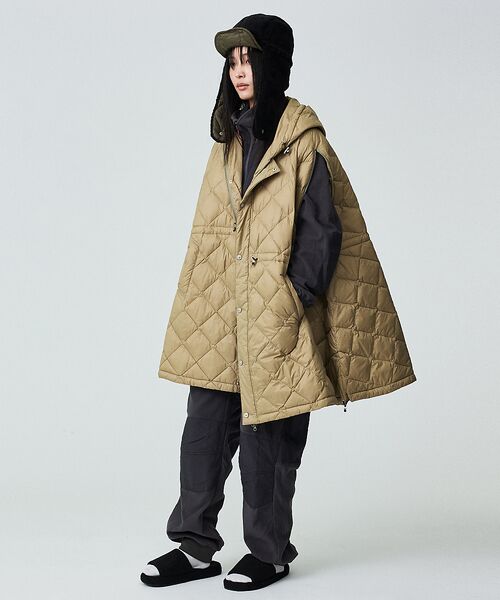 ABAHOUSE / アバハウス ダウンジャケット・ベスト | 【TAION / タイオン】ポンチョ型ダウン/ケープ/ダウン/フード付き/収納ポ | 詳細13