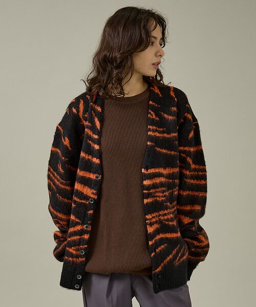 ABAHOUSE / アバハウス カーディガン・ボレロ | 【PENNEYS/ぺニーズ】TIGER PATTERN SHAGGY CARDI | 詳細15