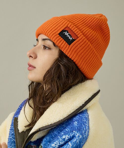 ABAHOUSE/アバハウス 【NANGA/ナンガ】BOX LOGO BULKY BEANIE/ビーニー/ニッ オレンジ F ABAHOUSE/アバハウス 【NANGA/ナンガ】BOX LOGO BULKY BEANIE/ビーニー/ニッ オレンジ F