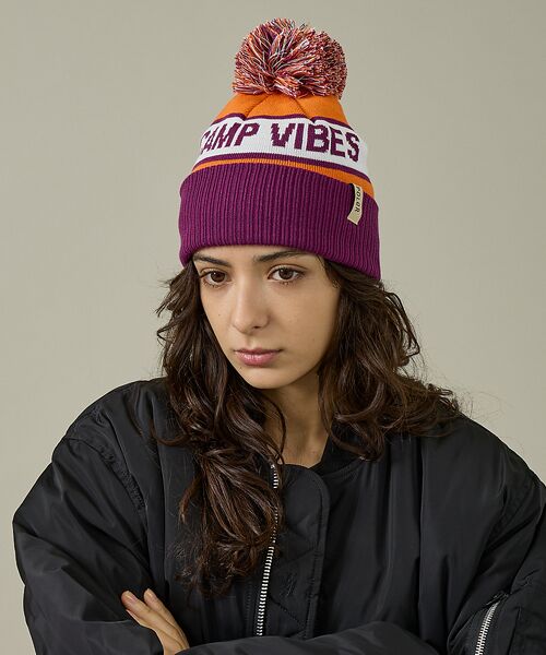 ABAHOUSE/アバハウス 【POLER / ポーラー】GAS STATION BEANIE POMPOM パープル F ABAHOUSE/アバハウス 【POLER / ポーラー】GAS STATION BEANIE POMPOM パープル F