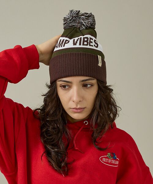 ABAHOUSE/アバハウス 【POLER / ポーラー】GAS STATION BEANIE POMPOM ブラウン F ABAHOUSE/アバハウス 【POLER / ポーラー】GAS STATION BEANIE POMPOM ブラウン F