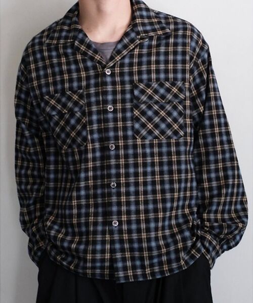 ABAHOUSE/アバハウス 【TOWNCRAFT/タウンクラフト】50S LOOP COLLAR SHIRT ブラック M ABAHOUSE/アバハウス 【TOWNCRAFT/タウンクラフト】50S LOOP COLLAR SHIRT ブラック M