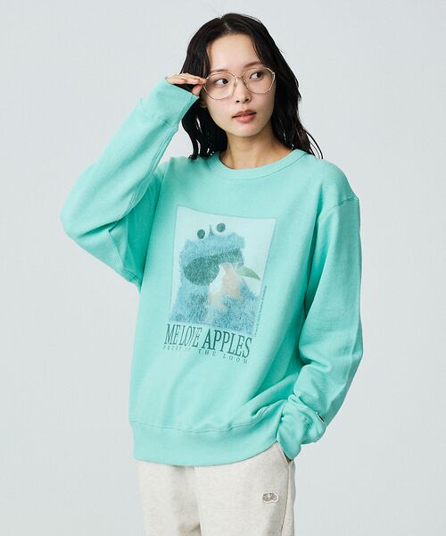 ABAHOUSE / アバハウス スウェット | 【FRUIT OF THE LOOM】ロングスリーブ甘編み裏毛4/COOKIEM（エメラルドグリーン）