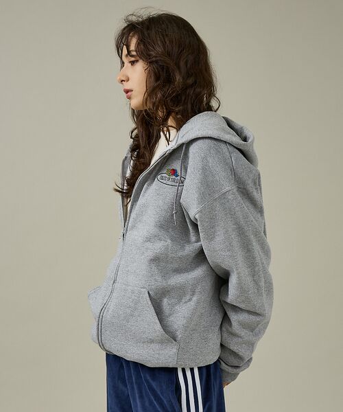 ABAHOUSE / アバハウス パーカー | 【FRUIT OF THE LOOM】PRINTZIP HOODIE1/ワンポイ | 詳細2