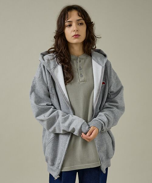 ABAHOUSE / アバハウス パーカー | 【FRUIT OF THE LOOM】PRINTZIP HOODIE2/ユニセッ(グレー)