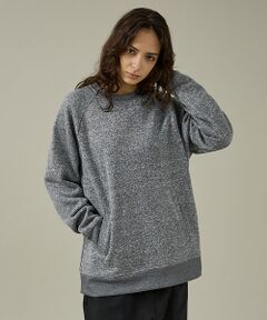 ABAHOUSE / アバハウス スウェット | 【JEMORGAN /ジェーイーモーガン】ニットフリースクルーネックトレーナー/