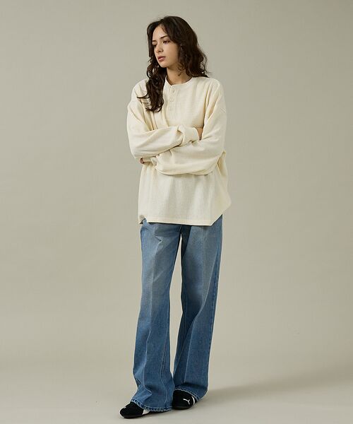 ABAHOUSE / アバハウス Tシャツ | 【SEABEES / シービス】HENRY NECK PIGMENT THERM | 詳細2