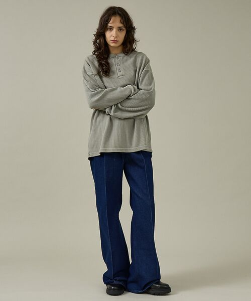 ABAHOUSE / アバハウス Tシャツ | 【SEABEES / シービス】HENRY NECK PIGMENT THERM | 詳細9