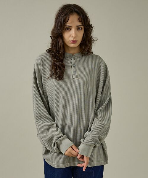 ABAHOUSE / アバハウス Tシャツ | 【SEABEES / シービス】HENRY NECK PIGMENT THERM | 詳細10