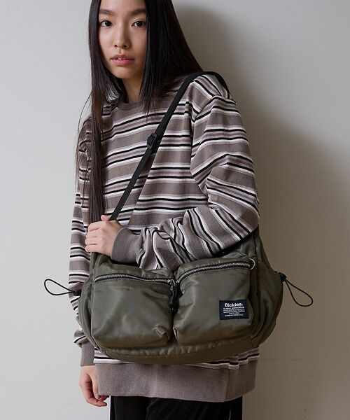 ABAHOUSE/アバハウス 【Dickies / ディッキーズ】PADDED MP SHOULDERBAG/ カーキ F ABAHOUSE/アバハウス 【Dickies / ディッキーズ】PADDED MP SHOULDERBAG/ カーキ F
