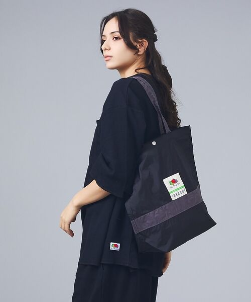 ABAHOUSE / アバハウス トートバッグ | 【FRUIT OF THE LOOM/フルーツ オブ ザ ルーム】 NYLON（ブラック）