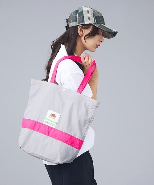 ABAHOUSE / アバハウス トートバッグ | 【FRUIT OF THE LOOM/フルーツ オブ ザ ルーム】 NYLON（グレー）