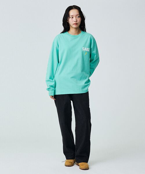 ABAHOUSE / アバハウス Tシャツ | 【YOIDORE / ヨイドレ】KAMINARISAMA / 雷様 刺繍ロングT | 詳細2