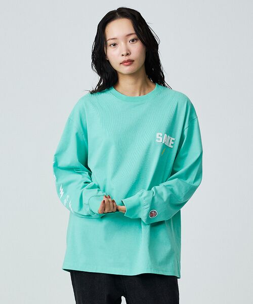 ABAHOUSE / アバハウス Tシャツ | 【YOIDORE / ヨイドレ】KAMINARISAMA / 雷様 刺繍ロングT | 詳細4