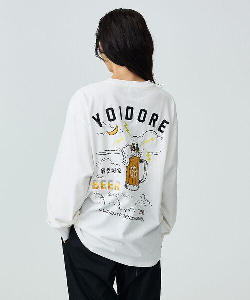 ABAHOUSE/アバハウス 【YOIDORE / ヨイドレ】KAMINARISAMA / 雷様 刺繍ロングT ホワイト L ABAHOUSE/アバハウス 【YOIDORE / ヨイドレ】KAMINARISAMA / 雷様 刺繍ロングT ホワイト L
