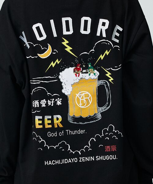 ABAHOUSE / アバハウス Tシャツ | 【YOIDORE / ヨイドレ】KAMINARISAMA / 雷様 刺繍ロングT | 詳細14