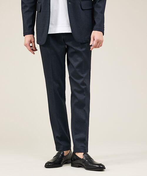 ABAHOUSE/アバハウス 【新型/セットアップ対応】ポンチ イージースラックス / 4WAYストレッチ / ネイビー 48 ABAHOUSE/アバハウス 【新型/セットアップ対応】ポンチ イージースラックス / 4WAYストレッチ / ネイビー 48