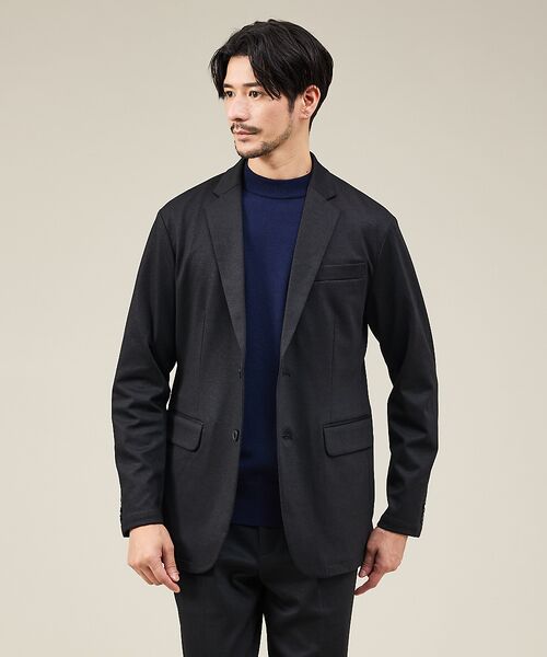 ABAHOUSE/アバハウス 【新型/セットアップ対応】ポンチ ジャケット / 4WAYストレッチ / ウォッ ブラック 44 ABAHOUSE/アバハウス 【新型/セットアップ対応】ポンチ ジャケット / 4WAYストレッチ / ウォッ ブラック 44