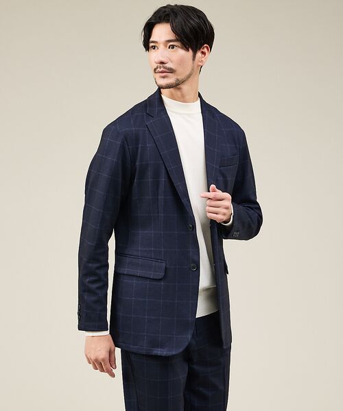 ABAHOUSE/アバハウス 【新型/セットアップ対応】ポンチ ジャケット / 4WAYストレッチ / ウォッ ブルー系その他1 50