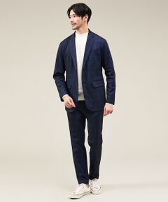 ABAHOUSE / アバハウス テーラードジャケット | 【新型/上下2点セット】ポンチ セットアップ/スーツ ジャケット＆スラックス