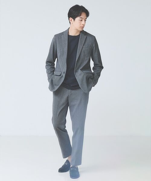 ABAHOUSE / アバハウス スラックス・ドレスパンツ | 【セットアップ対応】ヘリンボーン ジャガード ニットスラックス | 詳細21
