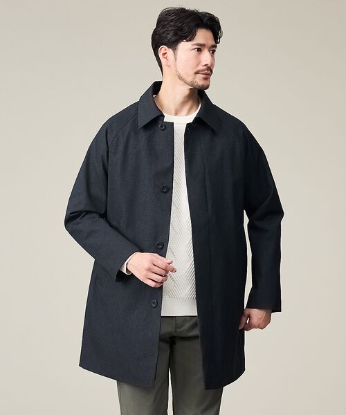 ABAHOUSE/アバハウス 【SORONA】ライナー付 ステンカラーコート / 撥水性 / 2WAY ネイビー 50 ABAHOUSE/アバハウス 【SORONA】ライナー付 ステンカラーコート / 撥水性 / 2WAY ネイビー 50