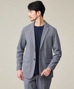 ABAHOUSE / アバハウス テーラードジャケット | 【セットアップ対応】ヘリンボーン ジャガード ニットジャケット