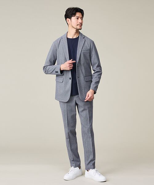 ABAHOUSE / アバハウス テーラードジャケット | 【セットアップ対応】ヘリンボーン ジャガード ニットジャケット | 詳細2