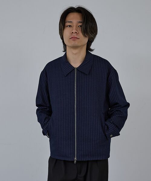 ABAHOUSE/アバハウス 【AH ABAHOUSE】クロップド ダブルジップアップブルゾン ブルー系その他1 44 ABAHOUSE/アバハウス 【AH ABAHOUSE】クロップド ダブルジップアップブルゾン ブルー系その他1 44