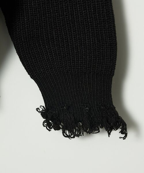 ABAHOUSE / アバハウス カーディガン・ボレロ | 【AH ABAHOUSE】畦編み ダメージニットカーディガン | 詳細6