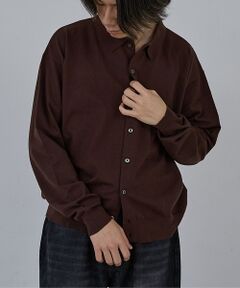 ABAHOUSE / アバハウス ニット・セーター | 【AH ABAHOUSE】カシミヤタッチ ニットシャツカーディガン