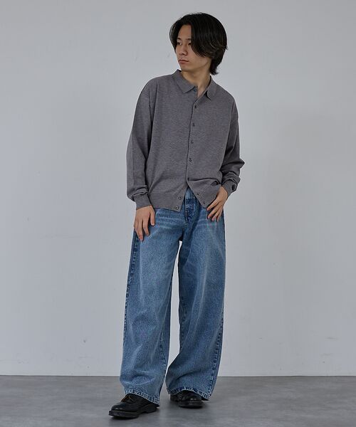 ABAHOUSE / アバハウス ニット・セーター | 【AH ABAHOUSE】カシミヤタッチ ニットシャツカーディガン | 詳細2