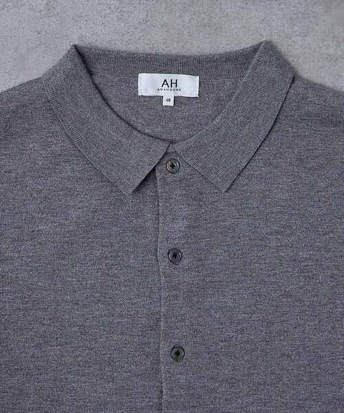 ABAHOUSE / アバハウス ニット・セーター | 【AH ABAHOUSE】カシミヤタッチ ニットシャツカーディガン | 詳細5