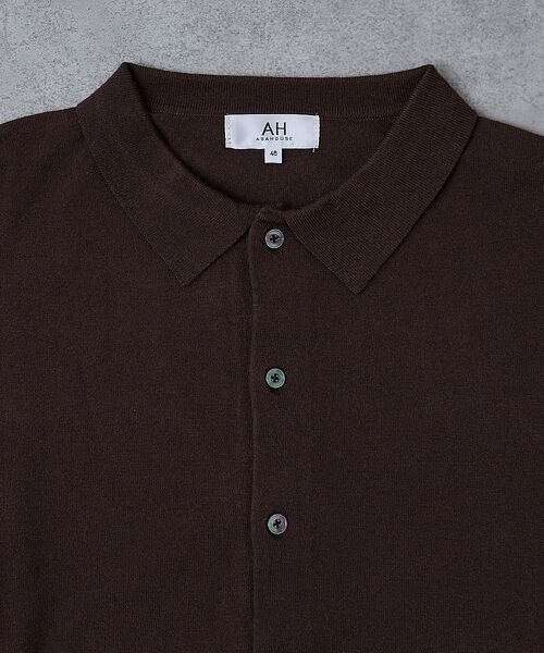 ABAHOUSE / アバハウス ニット・セーター | 【AH ABAHOUSE】カシミヤタッチ ニットシャツカーディガン | 詳細8
