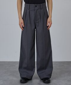 ABAHOUSE / アバハウス スラックス・ドレスパンツ | 【AH ABAHOUSE】2タック ワイドストレートスラックス / セットアップ