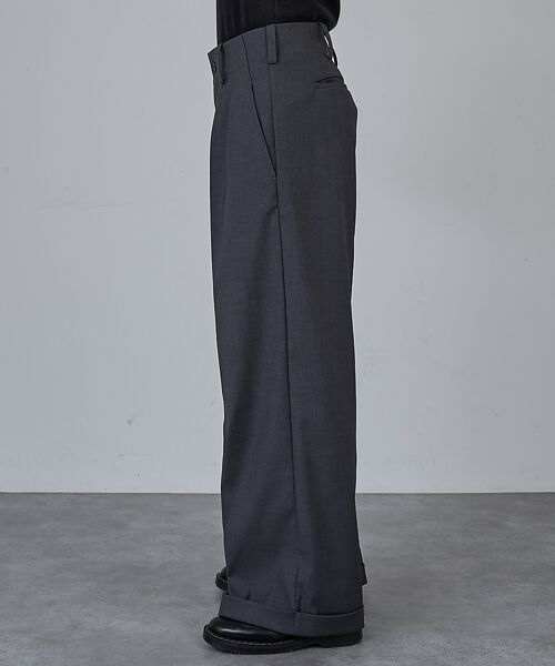 ABAHOUSE / アバハウス スラックス・ドレスパンツ | 【AH ABAHOUSE】2タック ワイドストレートスラックス / セットアップ | 詳細2
