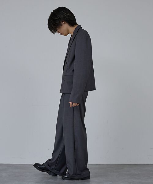 ABAHOUSE / アバハウス スラックス・ドレスパンツ | 【AH ABAHOUSE】2タック ワイドストレートスラックス / セットアップ | 詳細5