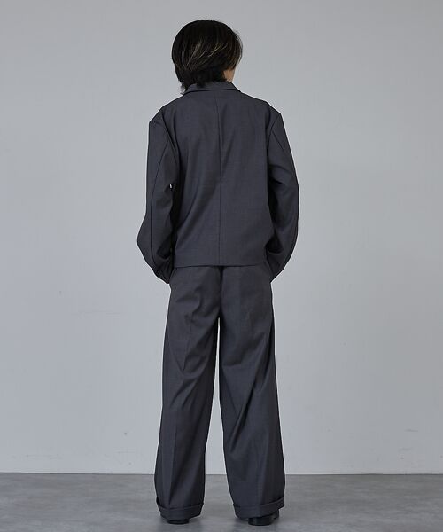 ABAHOUSE / アバハウス スラックス・ドレスパンツ | 【AH ABAHOUSE】2タック ワイドストレートスラックス / セットアップ | 詳細6