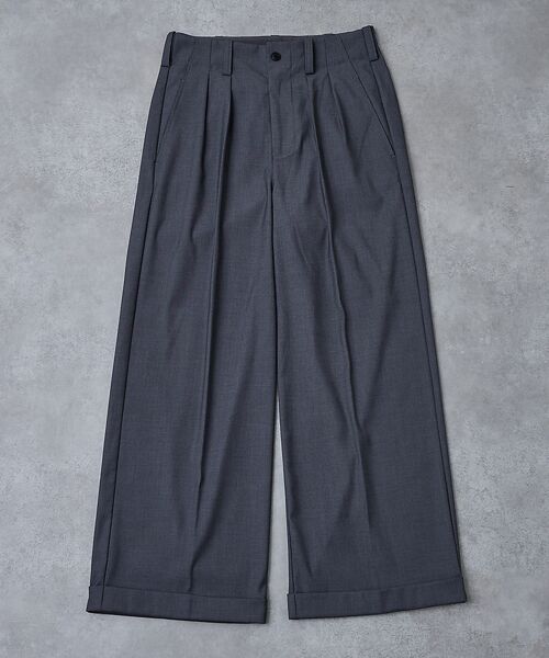 ABAHOUSE / アバハウス スラックス・ドレスパンツ | 【AH ABAHOUSE】2タック ワイドストレートスラックス / セットアップ | 詳細7