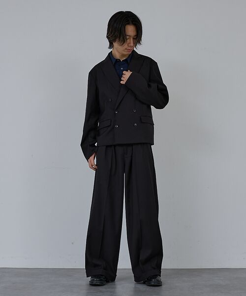 ABAHOUSE / アバハウス スラックス・ドレスパンツ | 【AH ABAHOUSE】2タック ワイドストレートスラックス / セットアップ | 詳細8