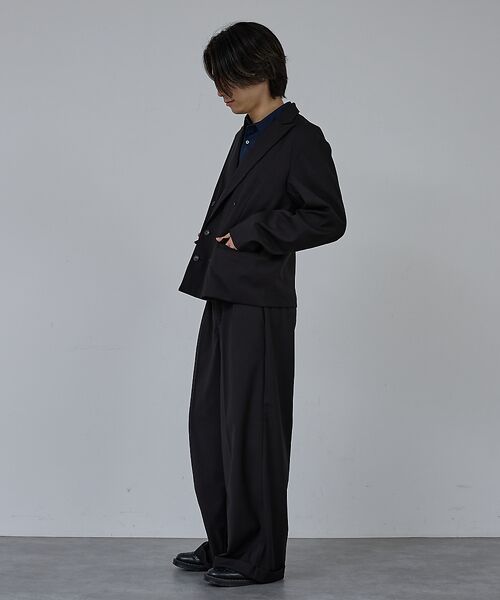ABAHOUSE / アバハウス スラックス・ドレスパンツ | 【AH ABAHOUSE】2タック ワイドストレートスラックス / セットアップ | 詳細16