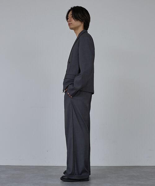 ABAHOUSE / アバハウス テーラードジャケット | 【AH ABAHOUSE】クロップド ダブルテーラードジャケット / セットアッ | 詳細5